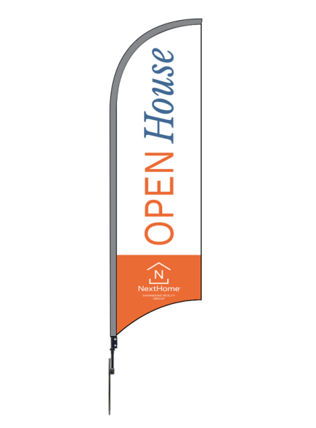 Open House Feather Flag Unit, 12-Foot- Printed on both sides